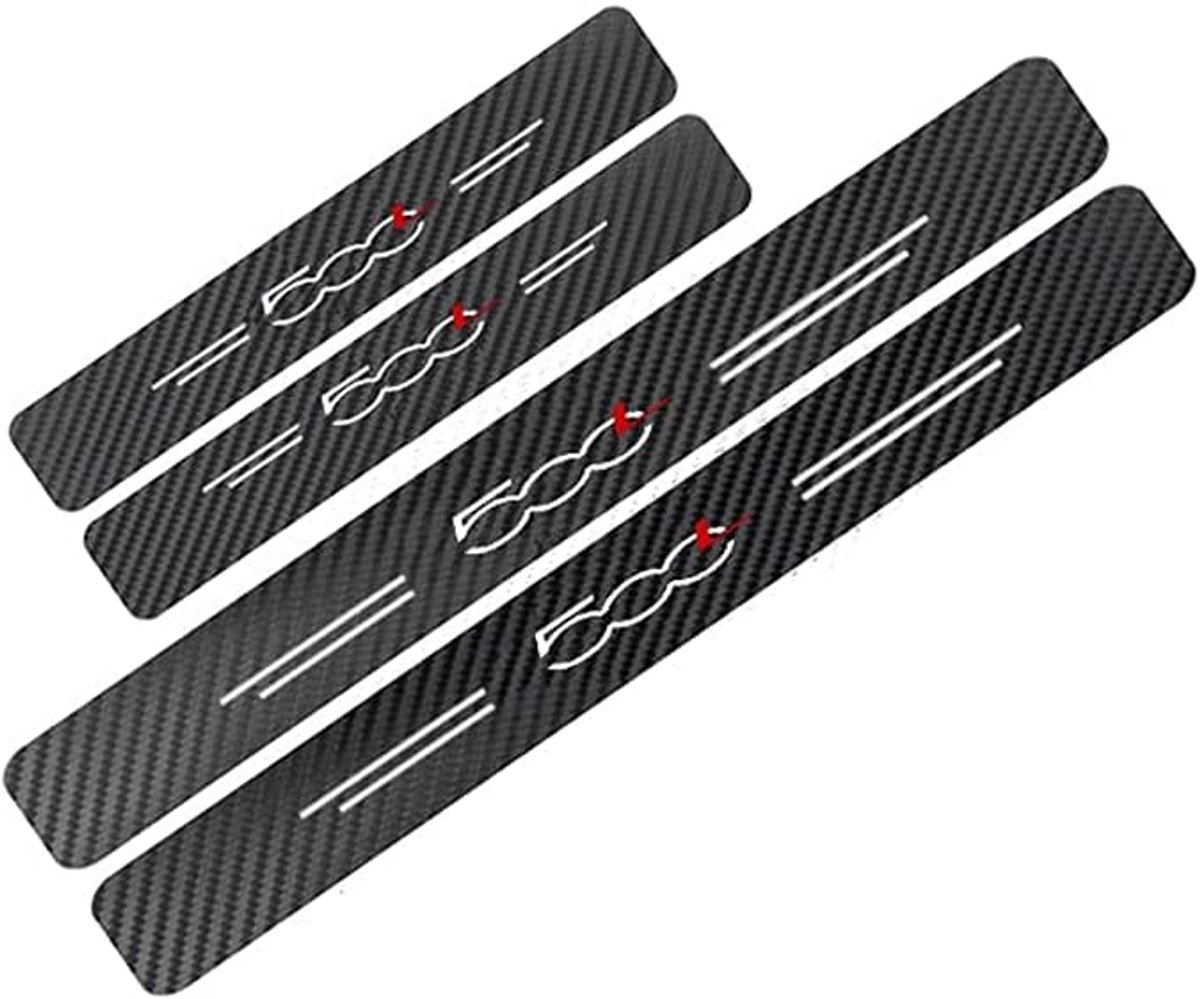 4-delige koolstofvezel drempelstrip, voor krasbescherming, styling accessoires