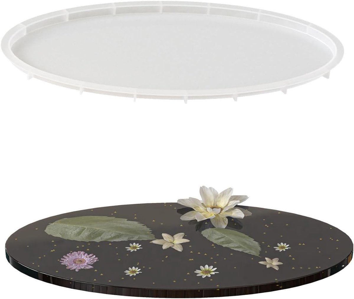Siliconen Hars Mal, Grote Ovale Hars Desktop Tray Mold Epoxy Siliconen Casting Mallen voor DIY Cup Fruit Plaat Opslag Houder Handgemaakte Home Display Decor Ambachten