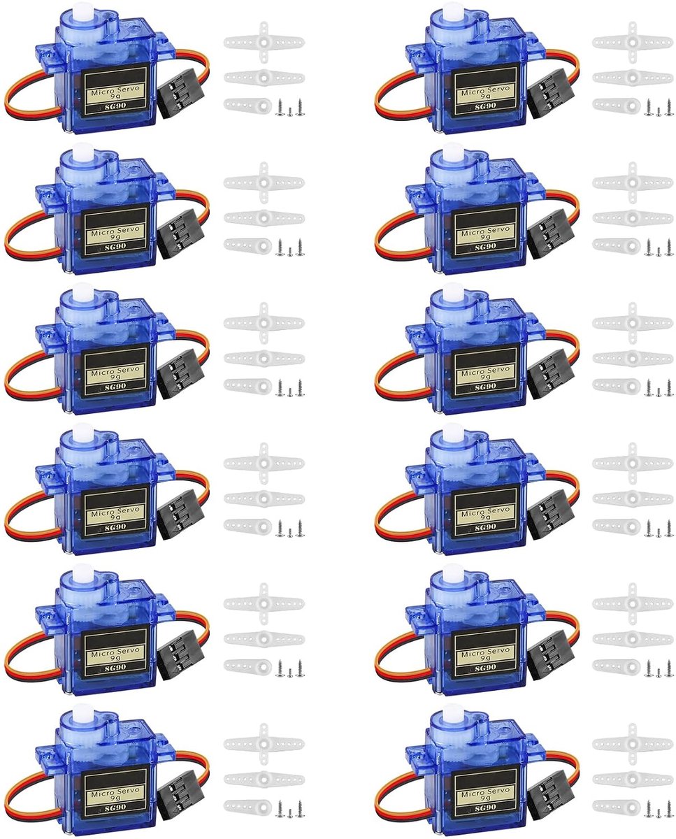 Motoren voor Arduino, mini-servomotor met kabel, 9G micro-servomotor voor radiografisch bestuurbare robot/hand/wandelen, helikopter, boot, vliegtuig, auto