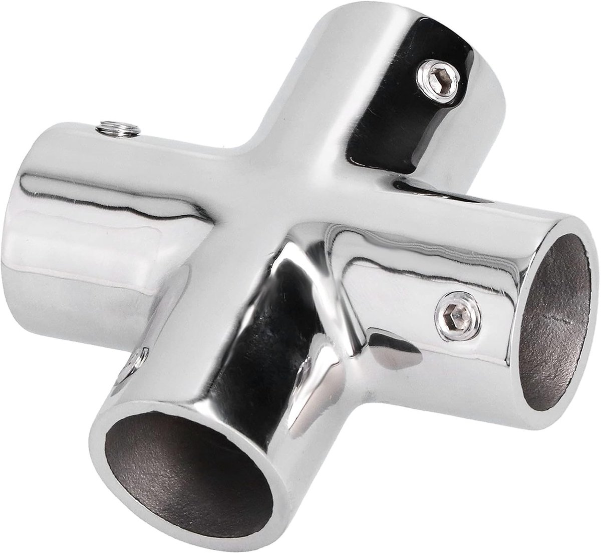 4-weg kruis boot handrail fitting 316 roestvrij staal heavy duty marine grade boot handreling fitting voor 7/8 inch buis OD marine boot jacht