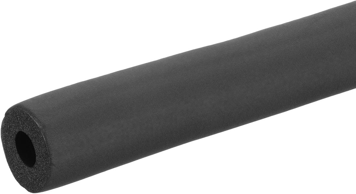 3/4 inch (19 mm) ID x 3,3 ft x 0,5 inch buisisolatie schuimbuis, buisafdekking wrap roll bar buis voor handvat grip HVAC-airconditionereenheden, zwart