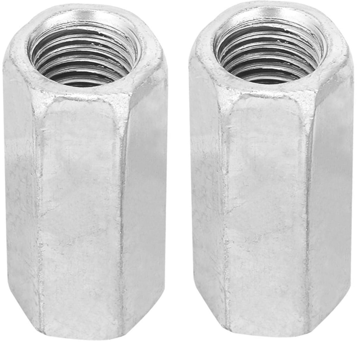 moeren, 2 stuks M16 × 60 schroef zink verlengde zeskantmoer, schroefdraad verbindingsstang, verbindingsdop, gezamenlijke moer, zeskantmoer zeskantige draadmoer schroefdraadbevestigingen