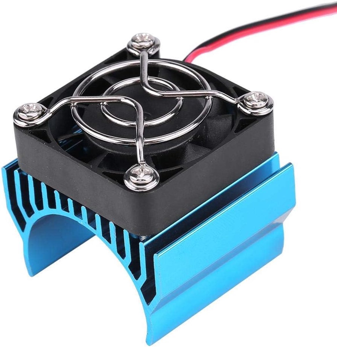 540/550/3650 Motor koellichaam met koelventilator, koellichaam accessoire voor 1/10 schaal elektrische RC automotor(Blauw)