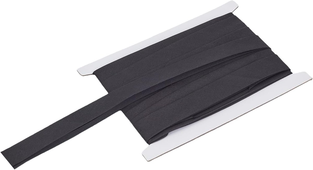 10 yards Dubbele vouwband 1,5 m zwart doorlopend voorgevouwen polyester bindband brede omklapbare randriem voor naaien, naaien naaien quilten zomen randen
