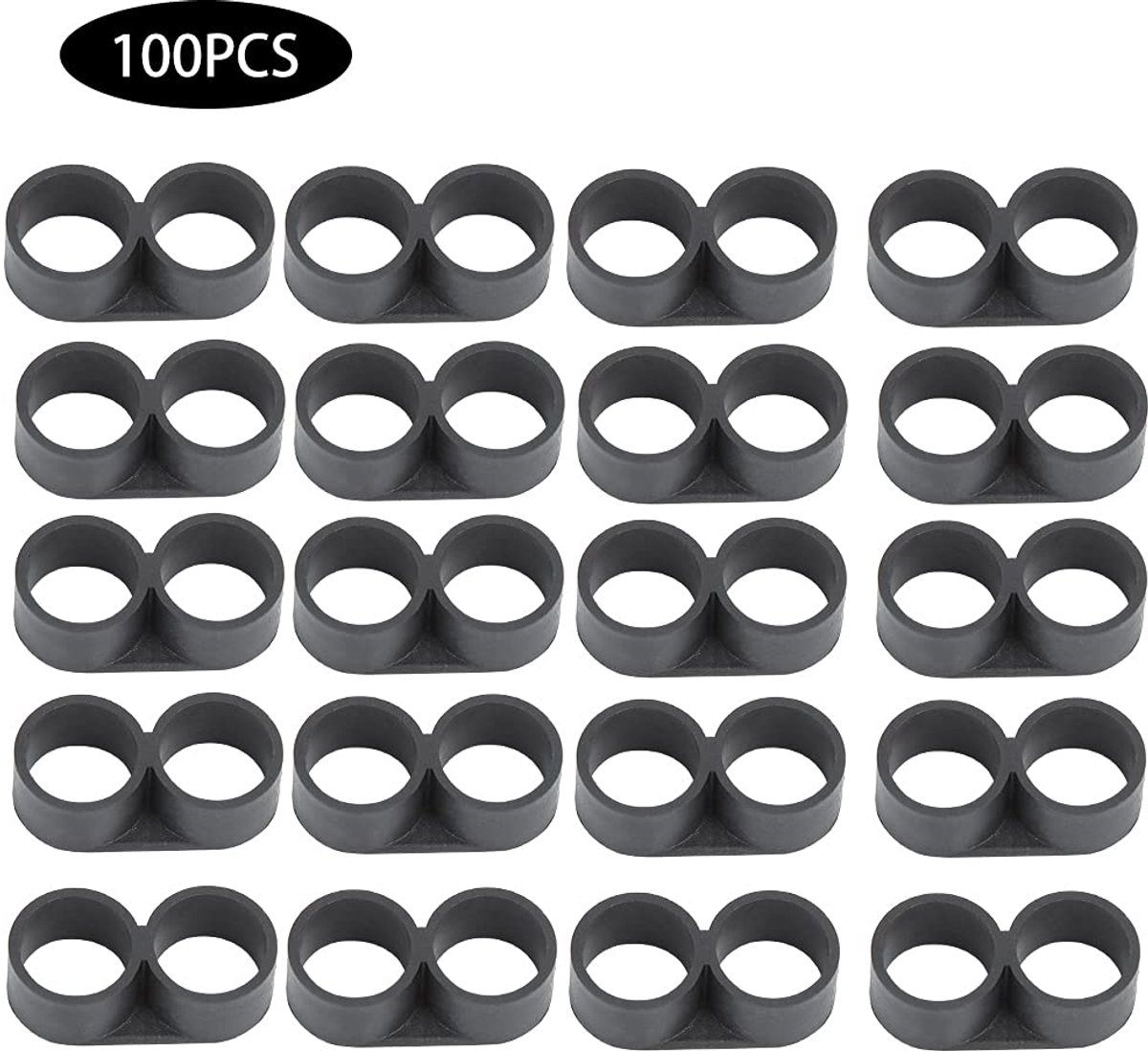 100 Stuks Druppelirrigatie-eindplug, Eenvoudige Installatie voor 16 Mm 20 Mm Druppelbuis, met Hoogwaardig Kunststof Materiaal, voor Tuinkas, Terrasgazon (16)