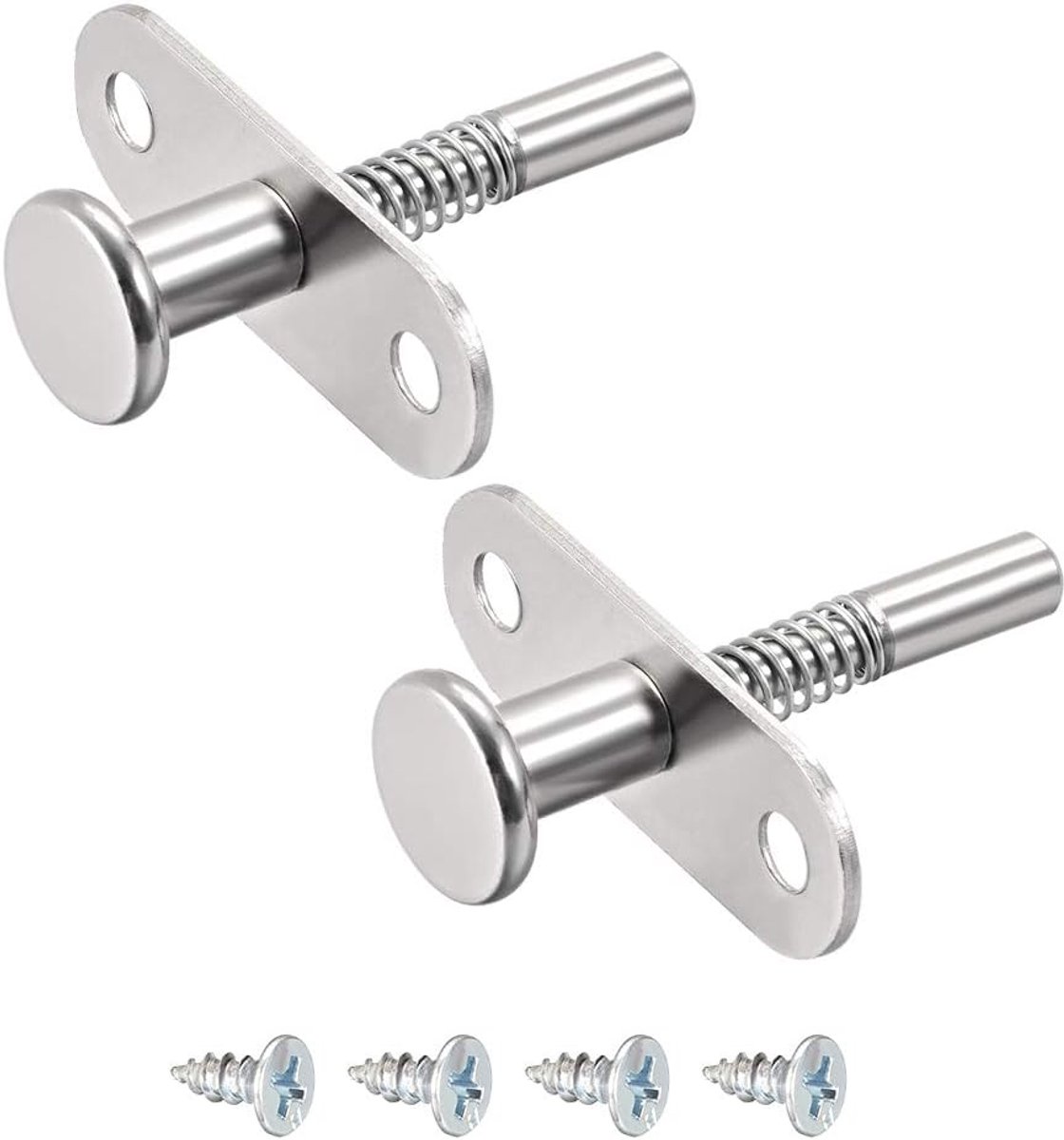 Sourcing map zuigersluiting geveerd roestvrij staal 7 mm diameter. Diameter kop: 6 mm. veer. 6mm Head Dia 50mm Length , 2pcs