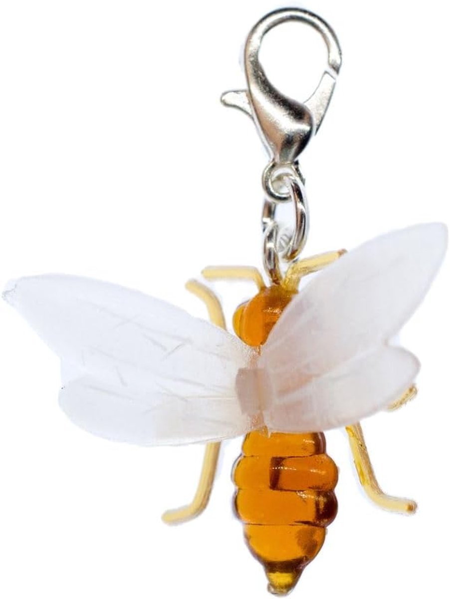 Bee Charm Hanger Miniblings Rits Insect Honing Vleugels Dier Natuur Lente, 20mm, Kunststof, niet bekend