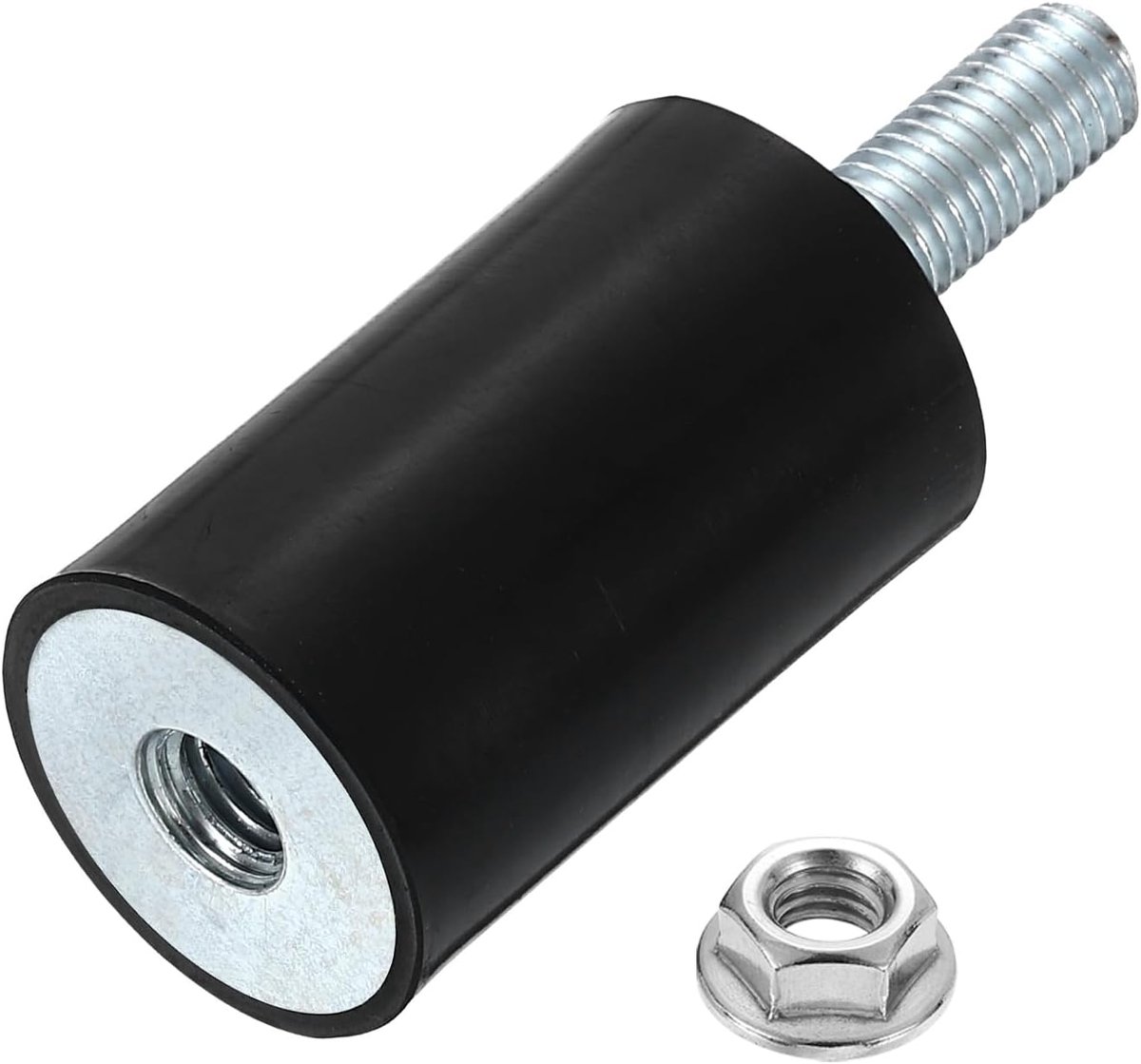 M8 rubberen lager 1 stuk 25 x 40 mm (d x h) cilindrische rubberen anti-vibratie-isolator schokdemper met borgmoer voor autospoel generator luchtcompressoren