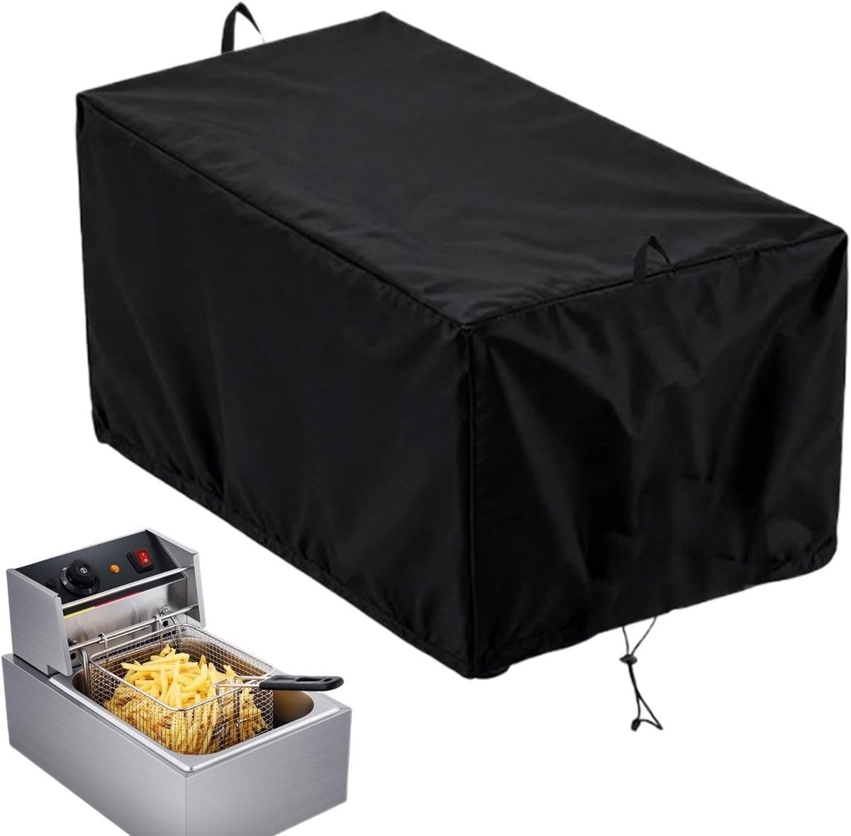 Frituurpan Stofkap met een trekkoord en extra stevige bescherming | 30 x 56 x 40 cm Keuken Friteuse Frituurpan Afdekhoes Geschikt voor Binnen Buiten Tuin Achtertuin Patio Thuis Garage