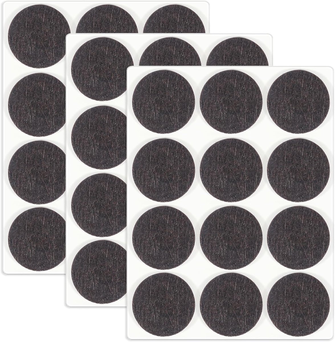 Viltglijders, 35 mm, 36 stuks, zelfklevend, meubelglijders, 3 mm dik, stoelglijders voor thuis op vloerbescherming (grijs)