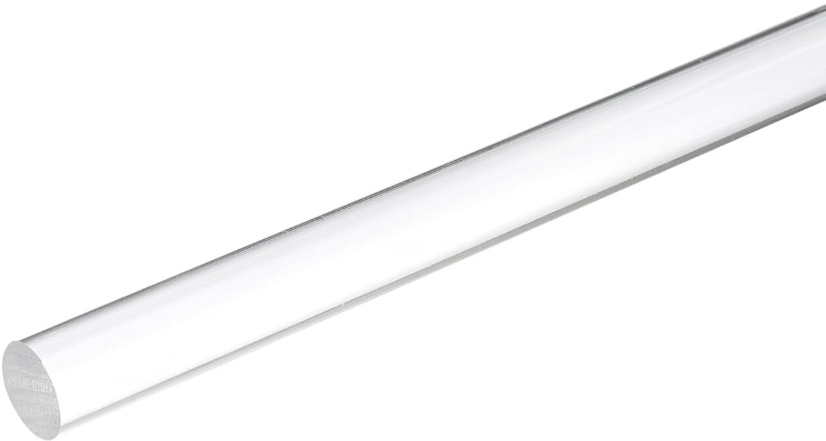 Ronde staven van acryl, 25 x 300 mm, transparant, acryl, kunststof staven, strips voor doe-het-zelf knutselen, verlichting, tuindecoraties, 25 mm x 300 mm