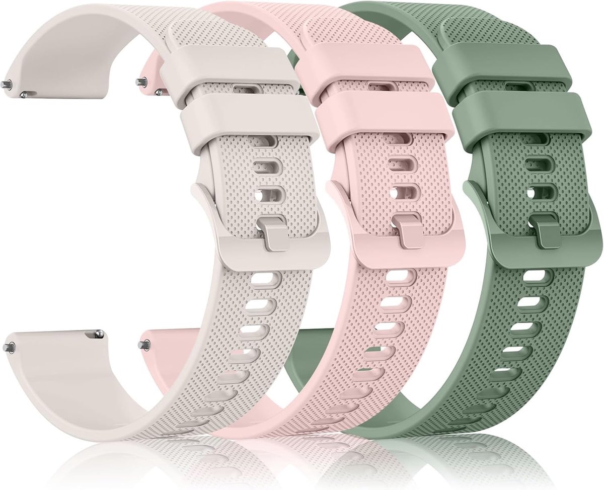 Horlogeband vervangset 20 mm & 22 mm - Siliconen horlogestraps - Snelle vervanging - Geschikt voor iedereen - SnelShoppen