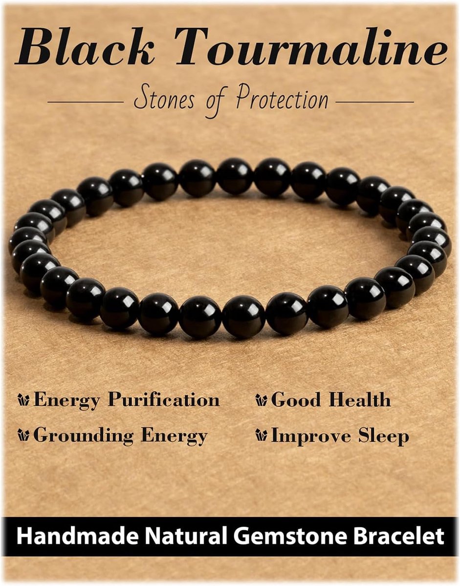 Thijox - 6 mm Natuurlijke Steen Armband voor Mannen en Dames, Yoga Geluksarmband met Vervangende Kralen, Duurzame Edelstenen, Verjaardag en Kerst Cade