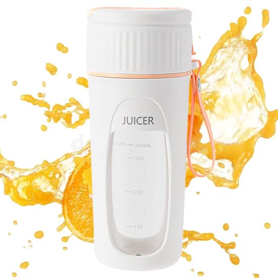 Draagbare Mixer Mok - Shake Blender - Gezonde Drankjes Maken - Dubbele Motor - 340 ml - Oranje — afbeelding 4