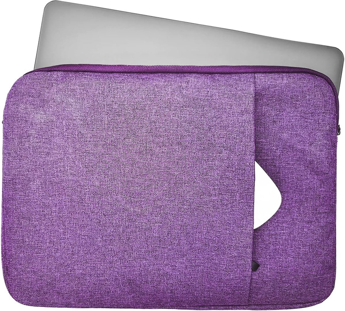 Laptop sleeve 13 inch - zacht neopreen - paars - bescherming voor je laptop - ShopVlot