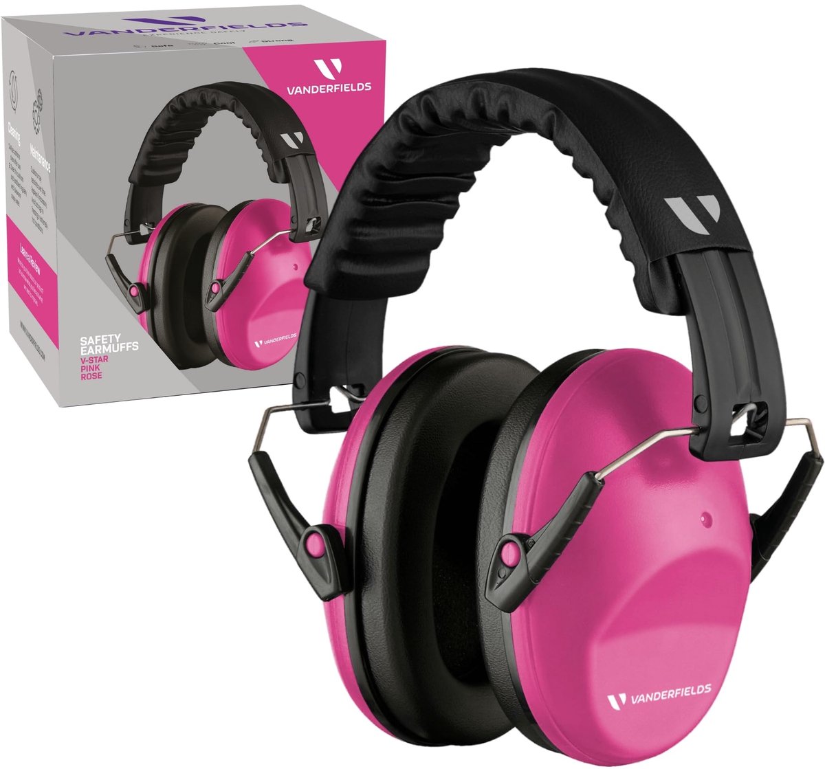 Gehoorbescherming Oorbeschermers - Breedspectrum Geluidsreductie 33,2dB - Pink Rose - Ideaal voor Kinderen 3-12 - ShopVlot