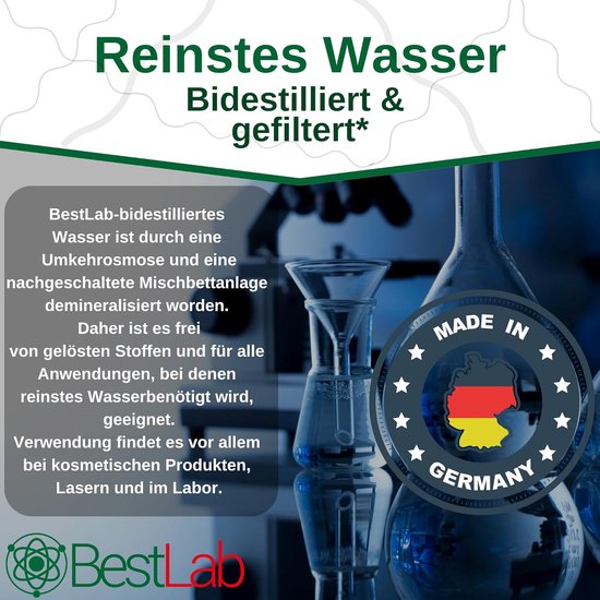 Gedestilleerd water 1 liter - met spray nozzle - ideaal voor huishoudelijk gebruik - verlengt levensduur van motoren - ShopVlot — afbeelding 2