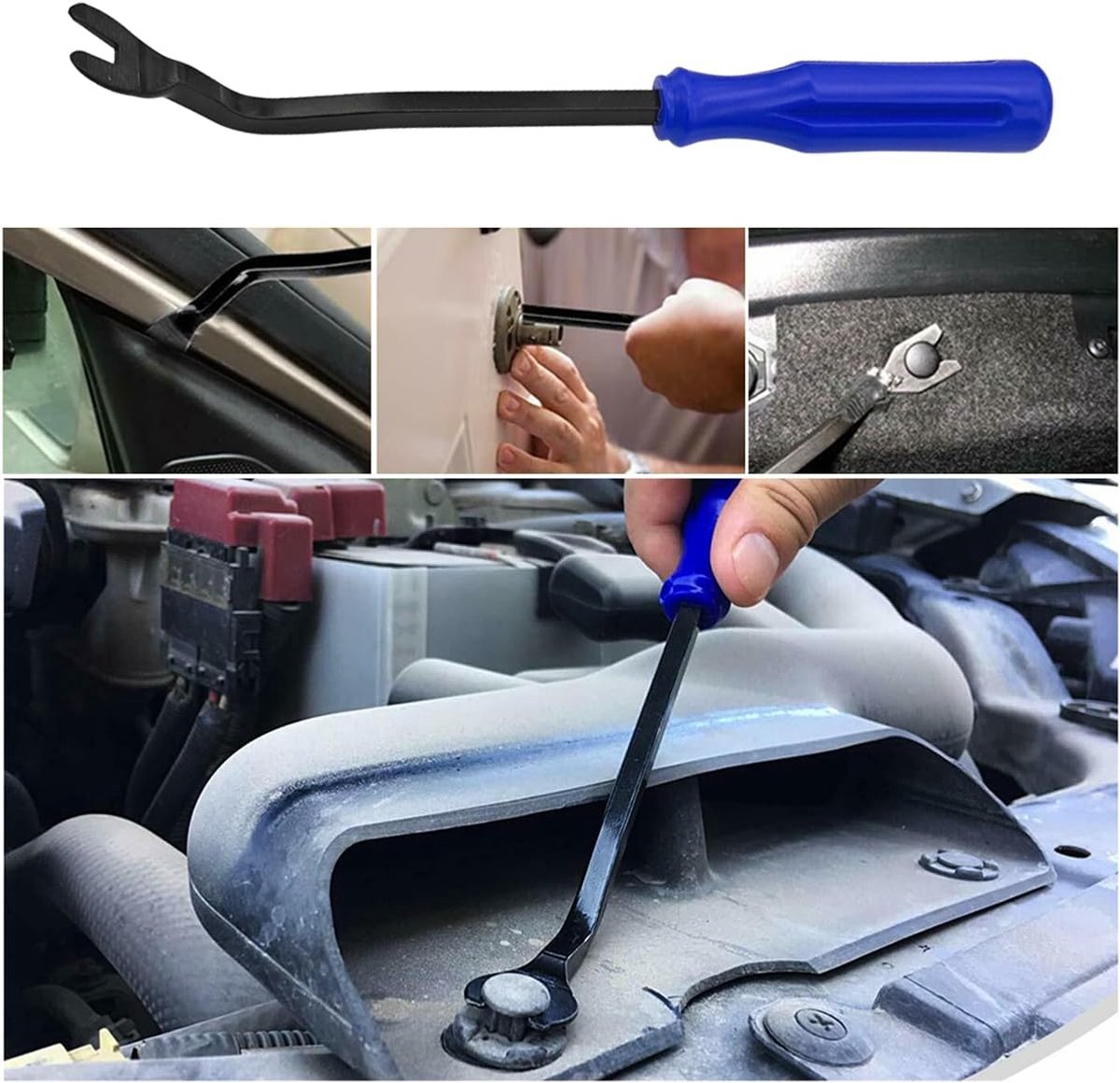 Autodemontagegereedschap set van 3 - blauwe sierwiggen - voor het verwijderen van portierbekleding - ShopVlot