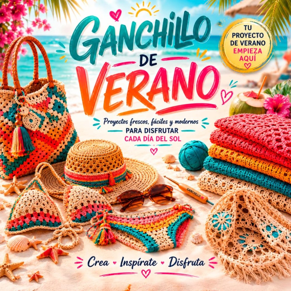 Ganchillo de Verano: Tops, Bolsos y Accesorios de Ganchillo: Patrones Crochet de Verano para Crear Piezas Frescas y Modernas