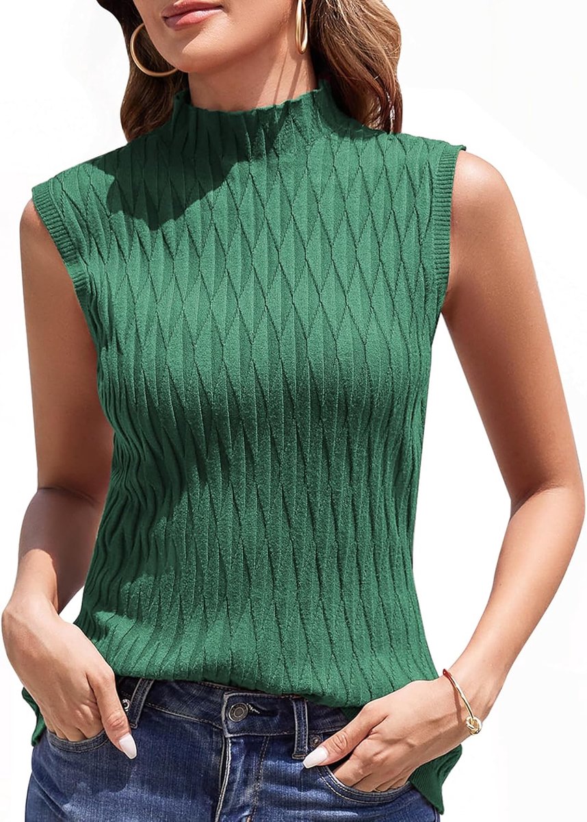 Coltrui voor dames, zonder mouwen, coltrui, ondercol, elegante col, gebreide trui, col, tanktop, bovenstuk, turtleneck shirt