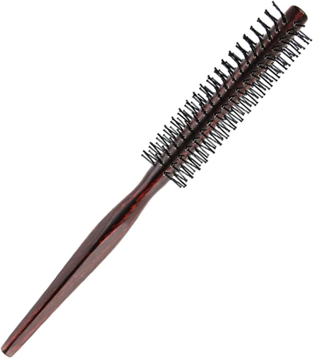 1 x ronde borstel, ronde haarborstel, klein, 21 cm | Ronde baardborstel, haarborstel, rond, om te föhnen, klein, voor kort haar, lang haar, pony, baard, nylon borstelharen