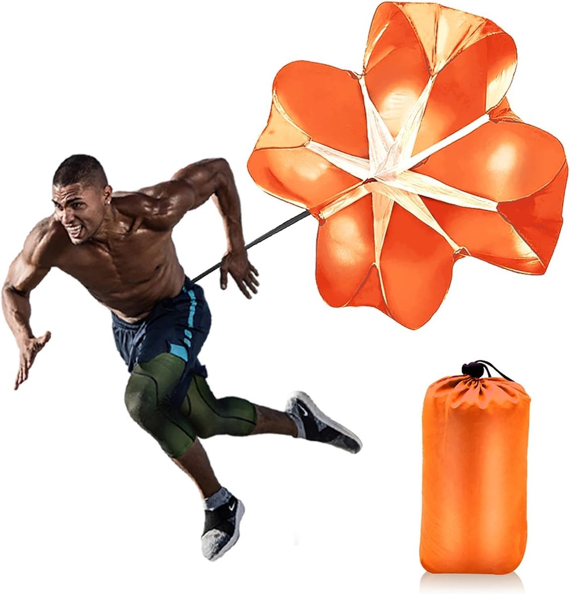 56 inch voetbal parachute sprinten weerstandsscherm trainingsaccessoires voor snelheidstraining bij sprintsporten zoals hardlopen, voetbal en rugby