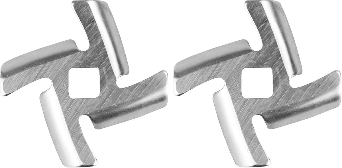 Lemmet 2 stuks - plaat, cutter mes, snijonderdelen, accessoires voor vleesmolens (grootte: 46mm)