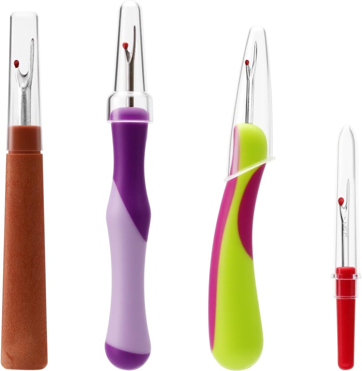4 stuks naadverdelers met beschermkap, naadverdeler, naaiaccessoire voor naaimachine voor het verwijderen van overtollige naden, voor naaien, textiel, kruissteek
