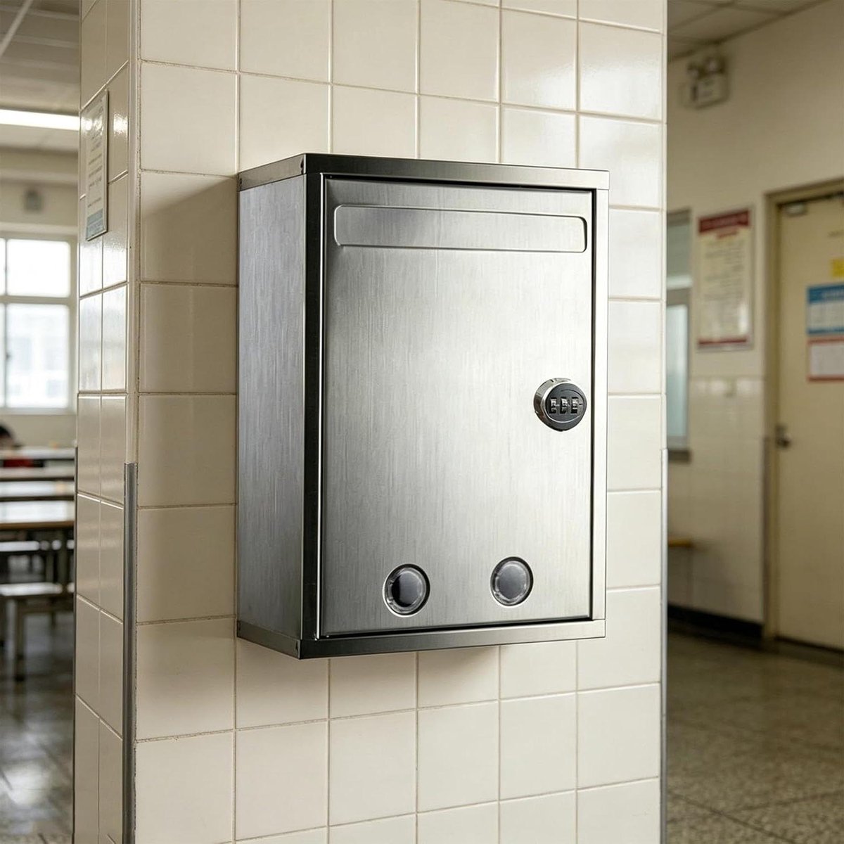 Stembus met Slot - Donatiebox Fondsenwerving - Veilig Brieven Ontvangen - Wandmontage Mogelijk - 30 x 15 x 40 cm