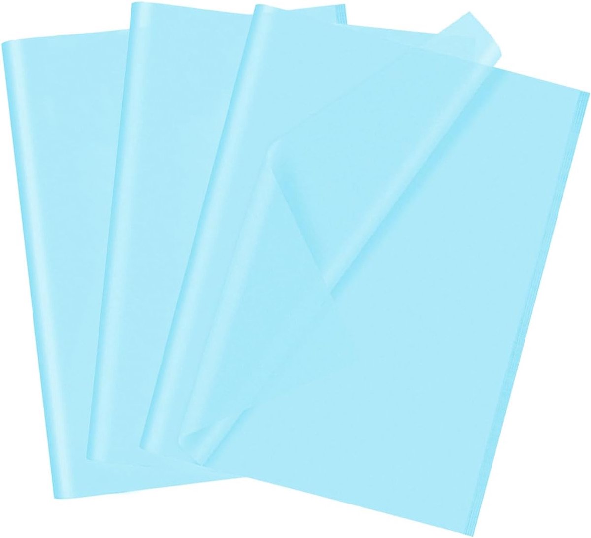 50 vellen lichtblauw vloeipapier, 70 x 50 cm cadeaupapier vloeipapier voor kerstvulling bloemkunst knutselen doe-het-zelf verjaardag bruiloft cadeaudecoratie