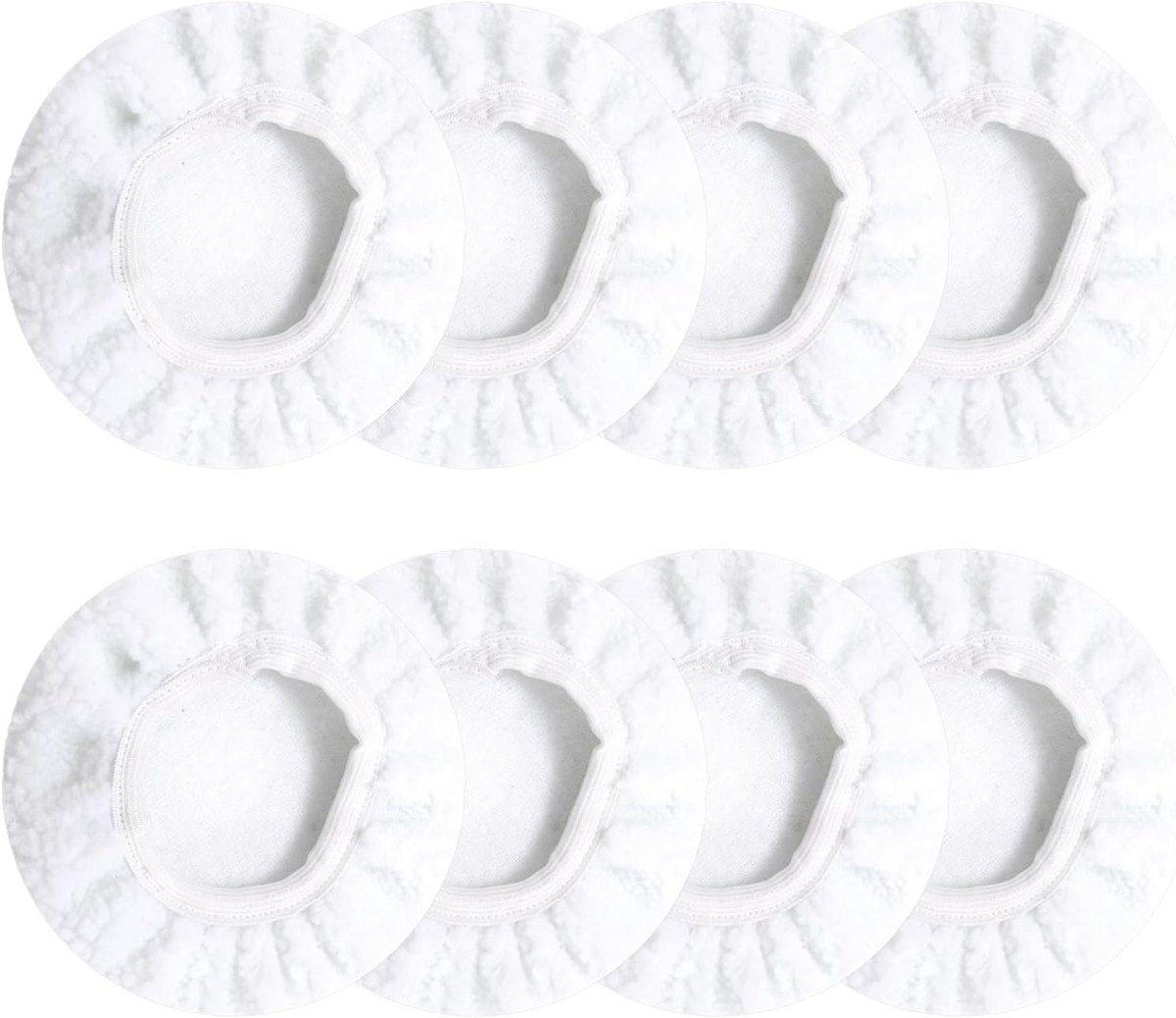 Stoom Mop Pads - Microvezel Doeken - Stoomreiniger Gebruik - Wasbaar Duurzaam - 8 Stuks - Wit