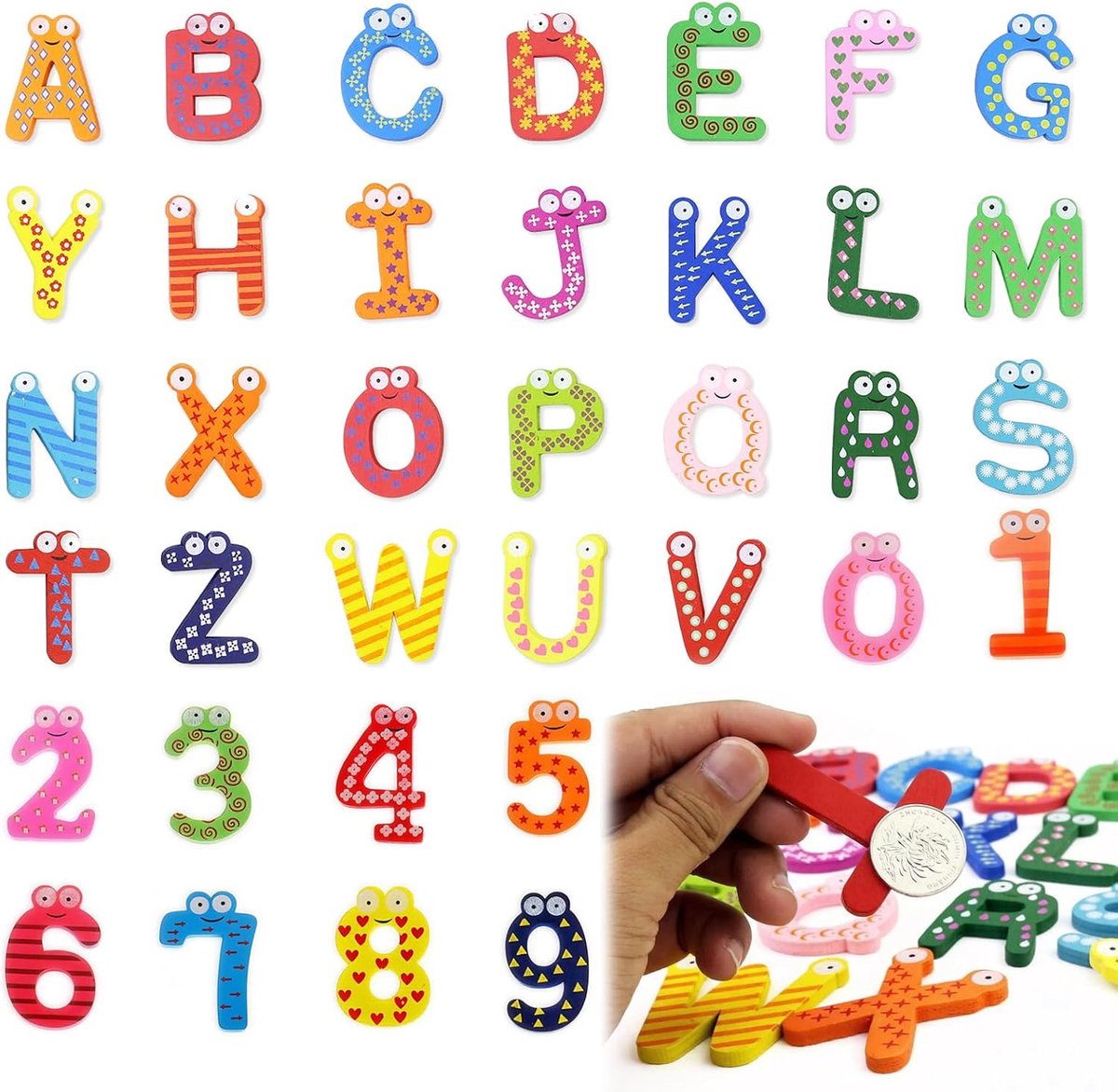 Magnetische Letters en Cijfers voor Kinderen, Magnetisch Alfabet voor Koelkast en Bord, Kleurrijke Magnetische Letters, Educatief Speelgoed om Lezen en Schrijven te Leren, Ideaal Cadeau