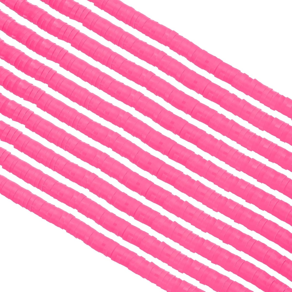 Kralen, spacer, 3500 stuks, 10 strengen, ronde platte handgemaakte kralen, spacer voor knutselwerk, kettingarmbanden, sieraden maken, lichtgevend rozerood