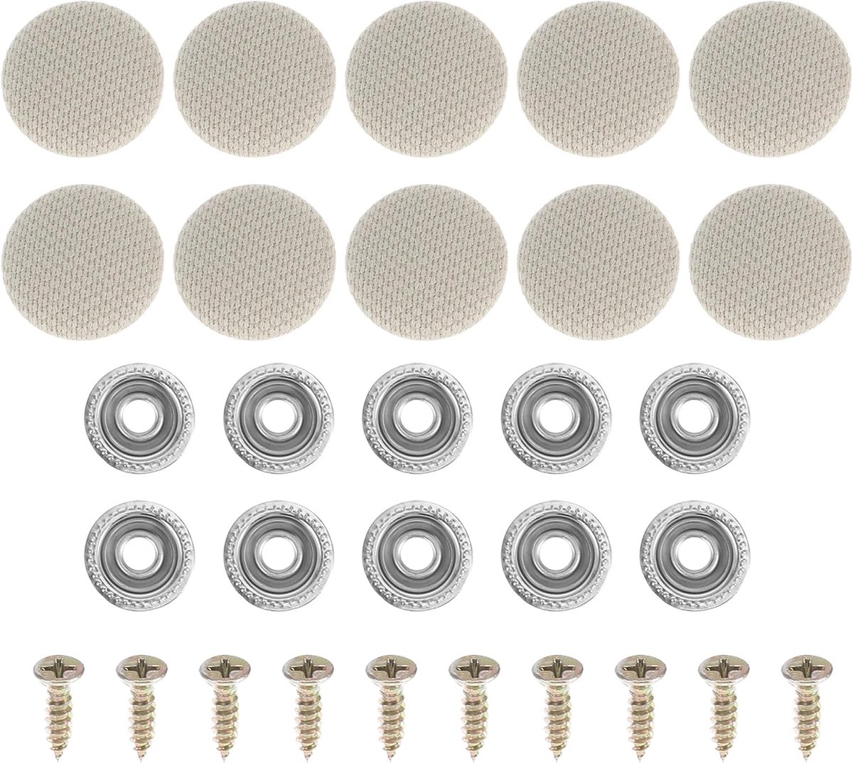 Knop Gesp Reparatie Clip, Auto Dak Interieur Plafond Bevestiging Dak Snap Klinknagels Retainer Metalen Gingham Grijs, 10 Stks
