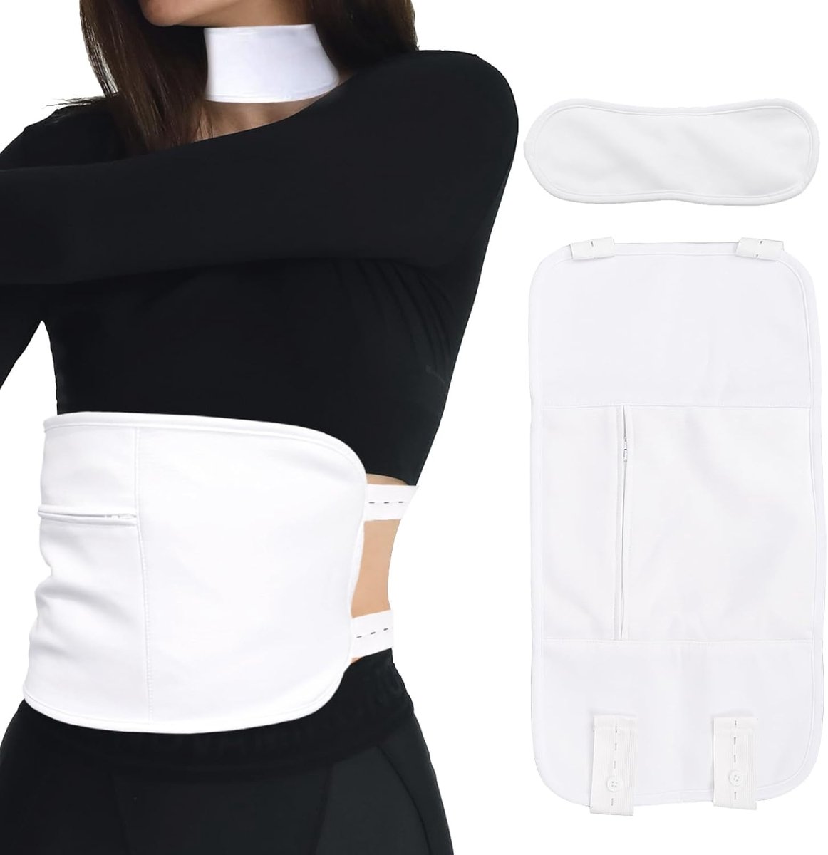 Oil Pack Herbruikbare wrap met klittenbandsluiting taille riem voor leverdetox (olie niet inbegrepen)