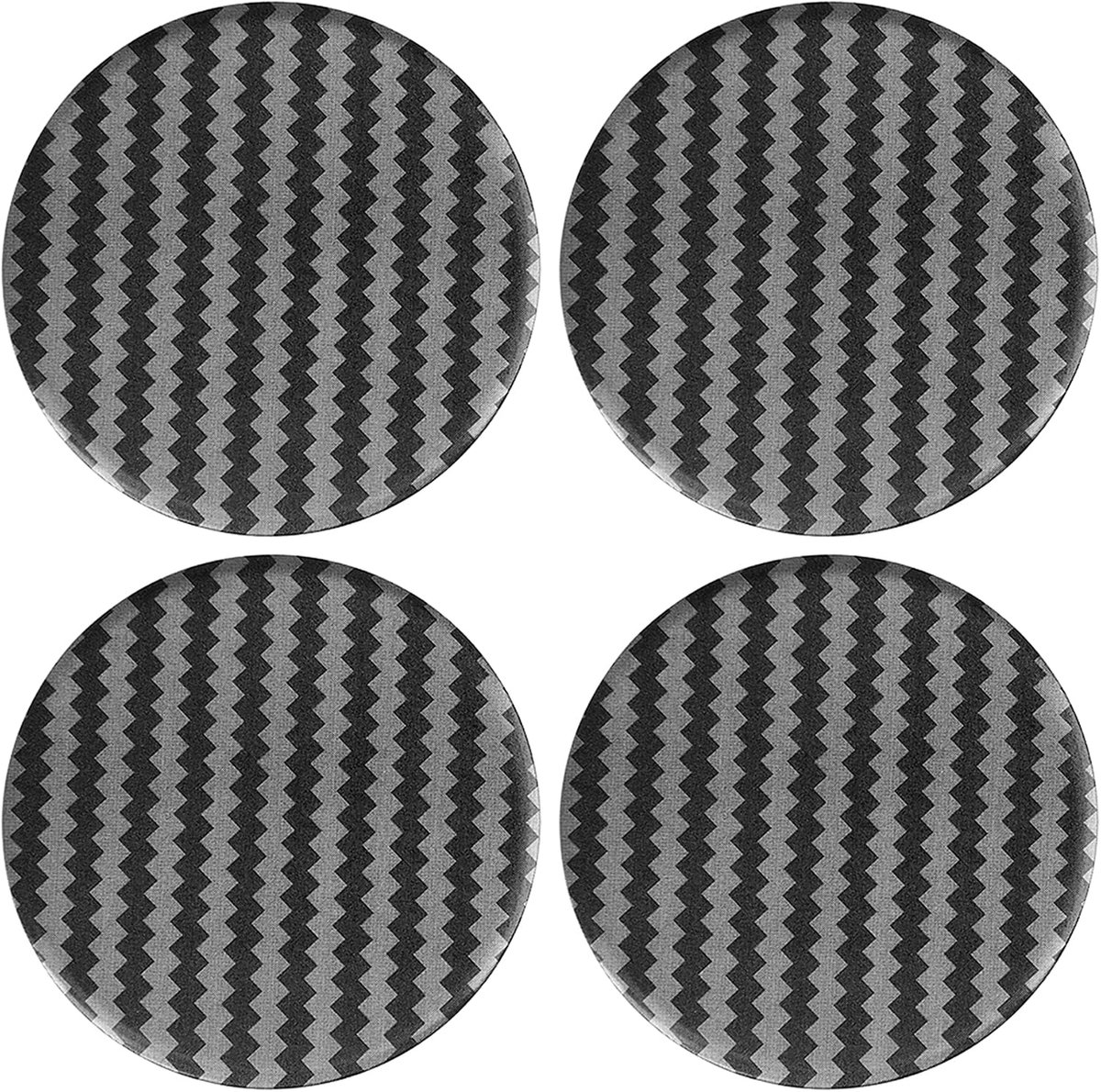 4 stuks 45 mm autowiel naafdoppen stickers koolstofvezel patroon de