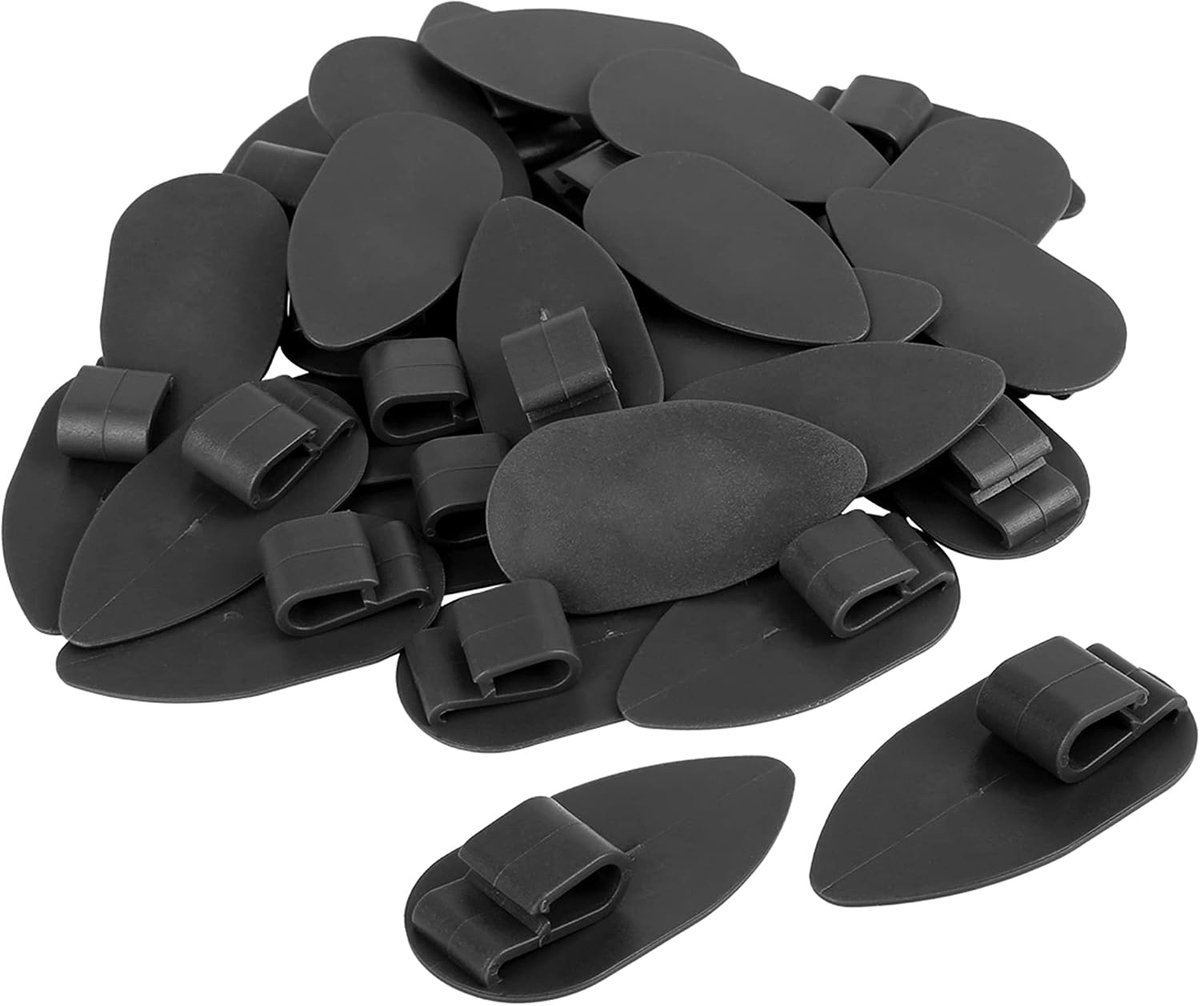 AUTOHAUX Autovloermat, bevestiging, clips, antislip, gesp, zwart, 28 x 56 mm, 30 stuks