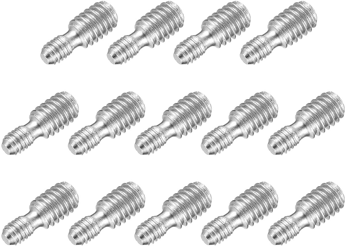 Stud met dubbele schroefdraad M3 x 4 mm naar M4 x 6 mm, 14 stuks verloopadapters van roestvrij staal 304 voor montage van meubels en machines