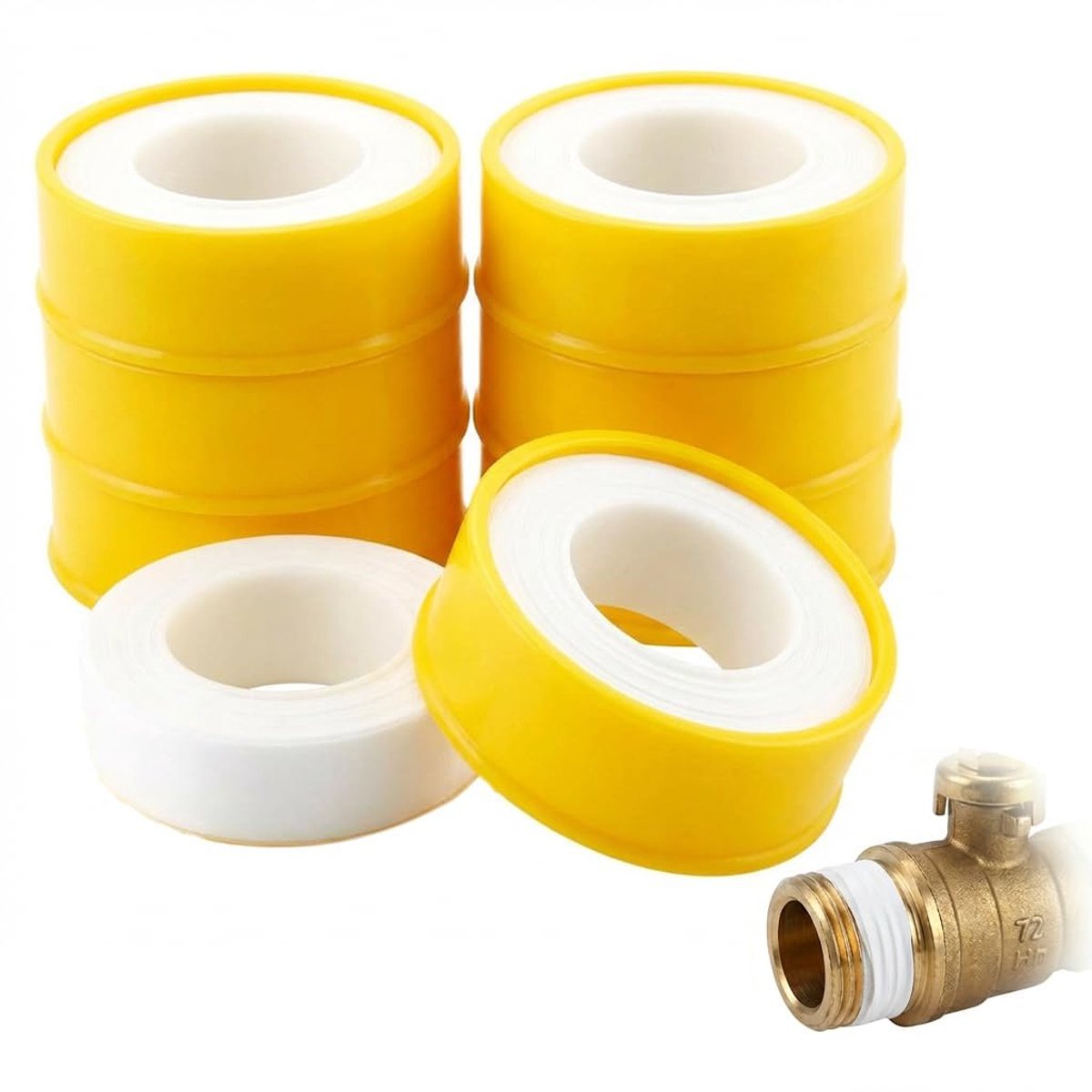 8 stuks teflontape voor sanitair, Teflon afdichtingstape voor loodgieterswerk, duurzame teflontape voor waterlekkage, afdichting voor buizen en aansluitingen