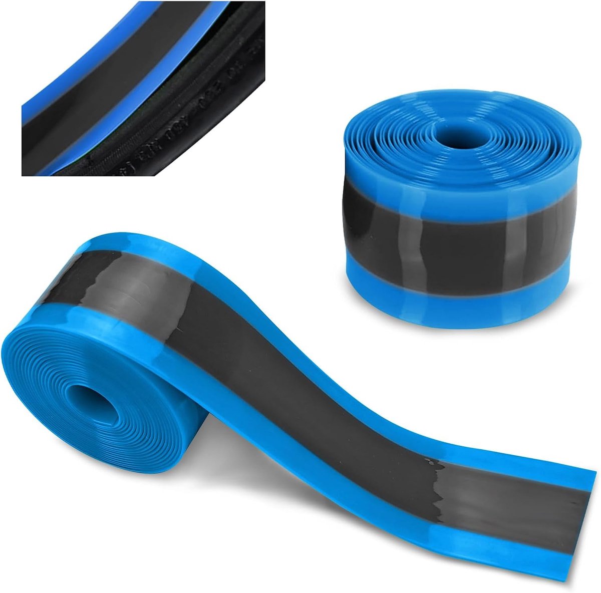 2 rollen lekbestendige fietsbandvoering, fietsbandvoering met TPU-stof, zelfklevende binnenband platte beschermer compatibel met 24" tot 29" mountain/road / grind fietsen,