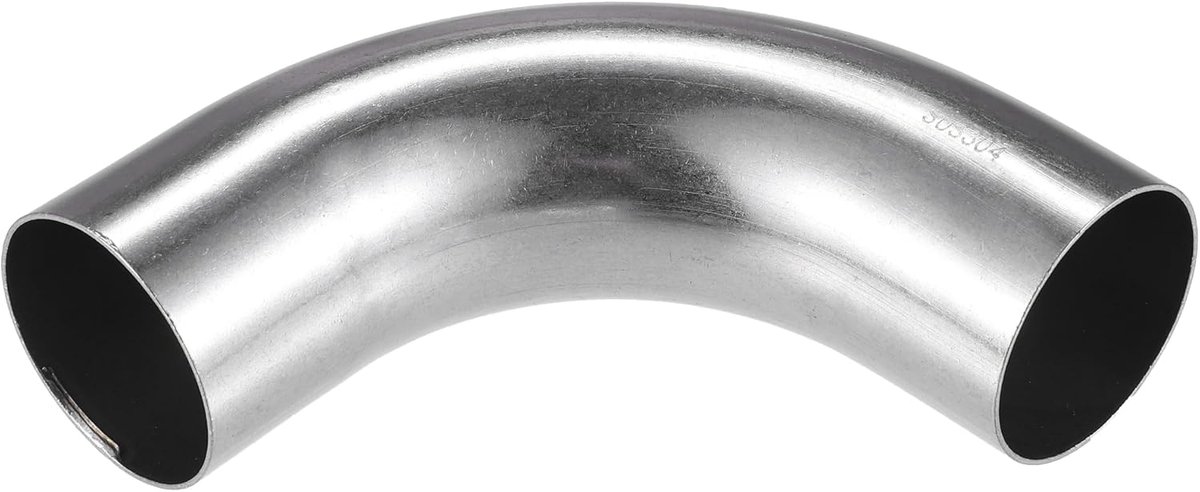 ABSOPRO Bocht Pijp Buis, 1.77" Buiten Diameter 4.7" 90° DIY Uitlaatpijp voor Auto