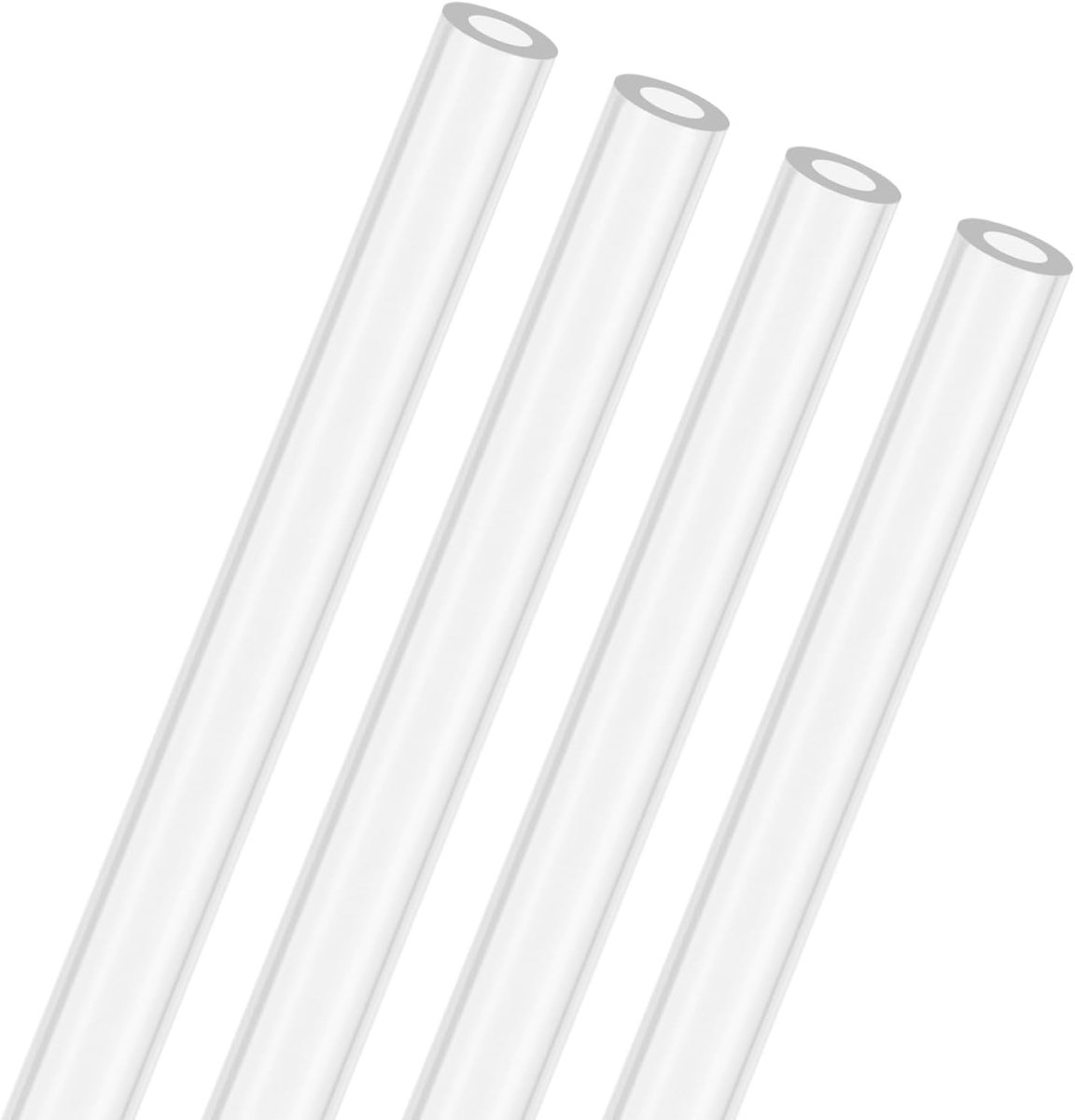 METERXITY 4-Pack Clear Stijve Acryl Pijp, 5 mm [0.29"] ID x 9mm [0,35"] OD Plastic Ronde Buis voor Waterkoelingssysteem/Lampen/Fonteinen/Aquaria/Display Stand, Acryl Tubing [305mm/12IN]