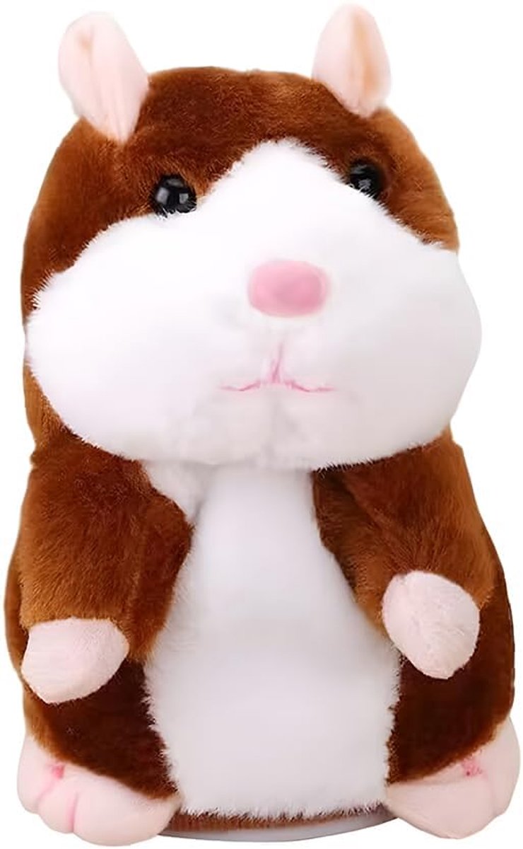 Himmel Hamsterspeelgoed, sprekend en herhalend, grappig kinderknuffeldier, pluche elektrische hamster, interactief knuffeldier, verjaardagscadeau voor jongens, meisjes en baby's