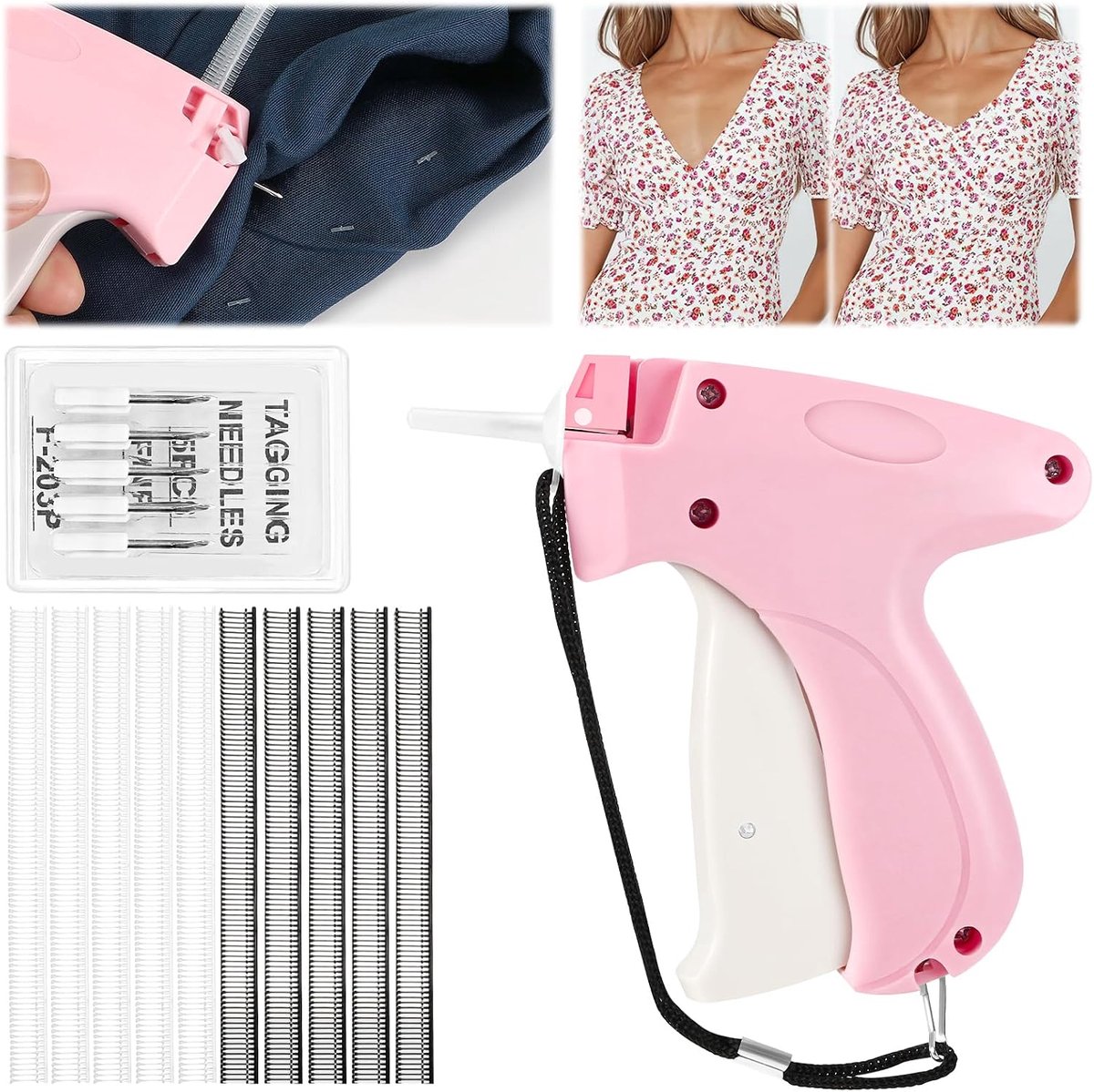 Quick Clothing Fixer Stitch Gun Stitchy fixeerapparaat kleding | Snel fixeerapparaat voor kleding, snel vastzetapparaat voor kleding met 5 naalden, 1000 plastic naalden