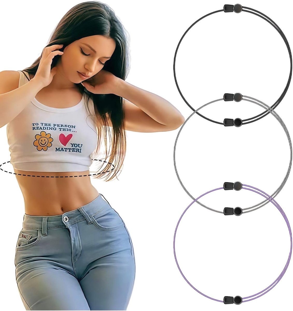 3-delige Set Crop Tuck Band, Verstelbare Elastische Tailleband voor Instoppen Verkorten van Shirts, voor Dames Truien T-shirts Oversized Tops, zonder Naaien voor een Trendy Crop Look