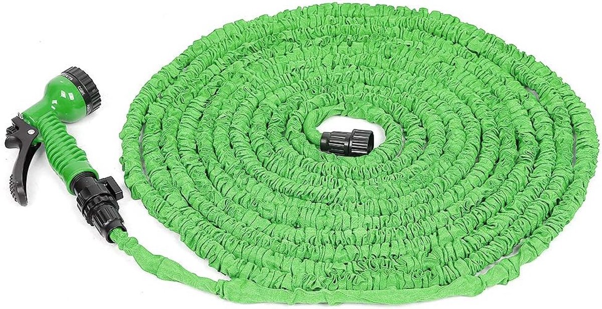 Uittrekbare Tuinslang - Flexibele Slang - Tuin Besproeien - 3x Uittrekbaar - 53 Meter - Groen – foto 7