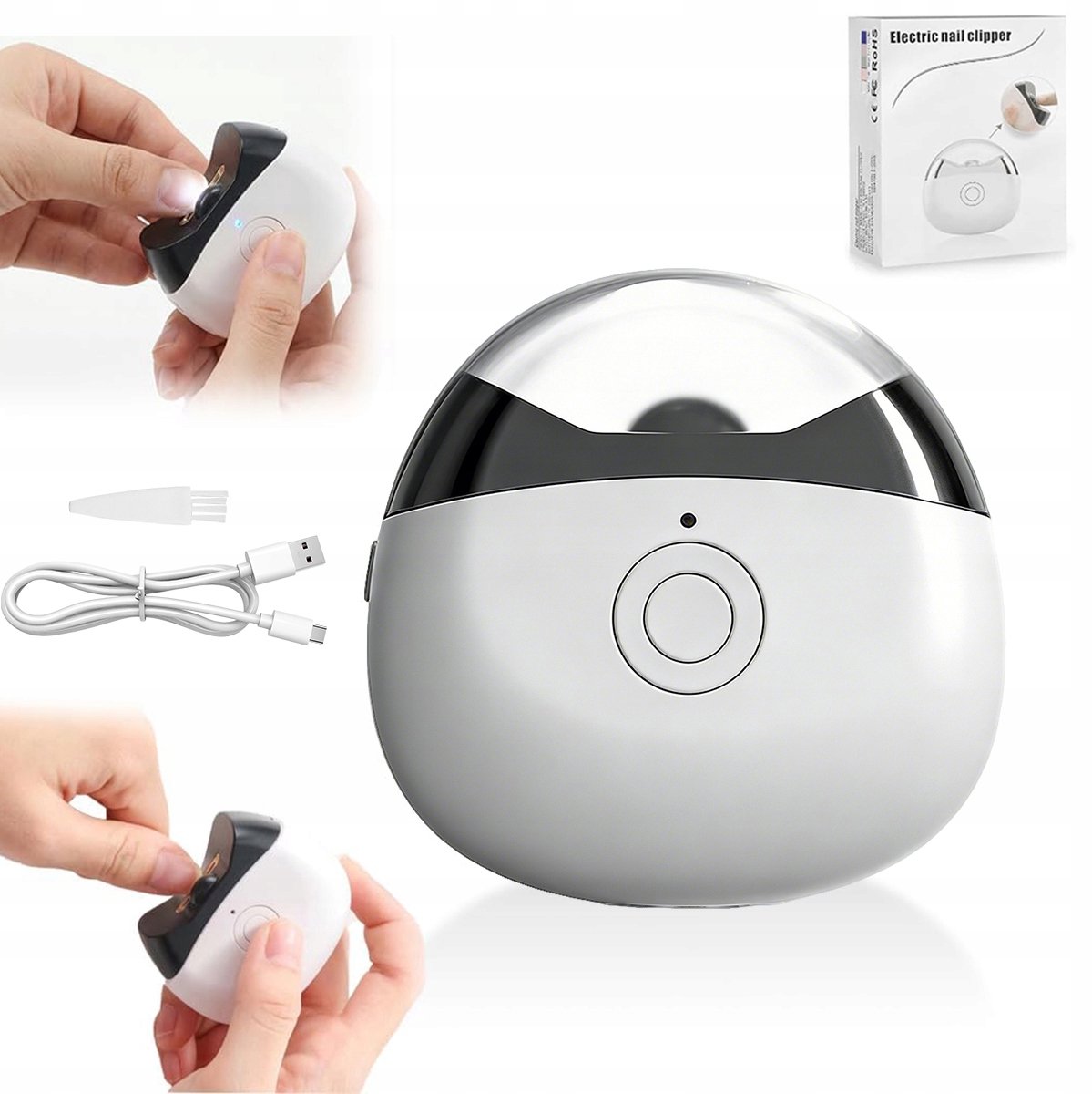 Elektrische nageltrimmer met LED - Veilig en snel