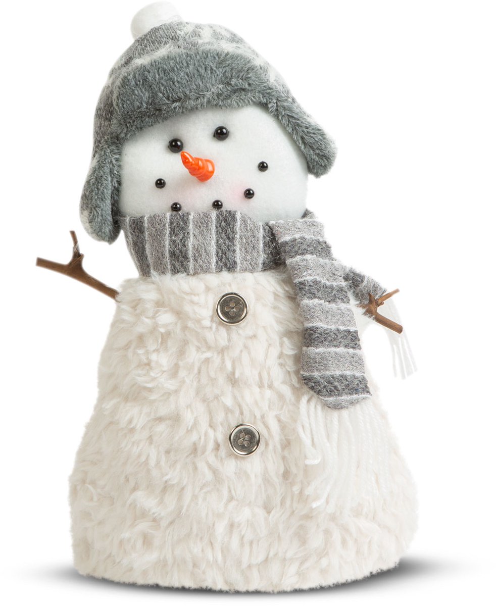 Kerst sneeuwpop decoratie - met stokhanden, met hoed - 35 x 22 cm 1 Stuks [58730B]