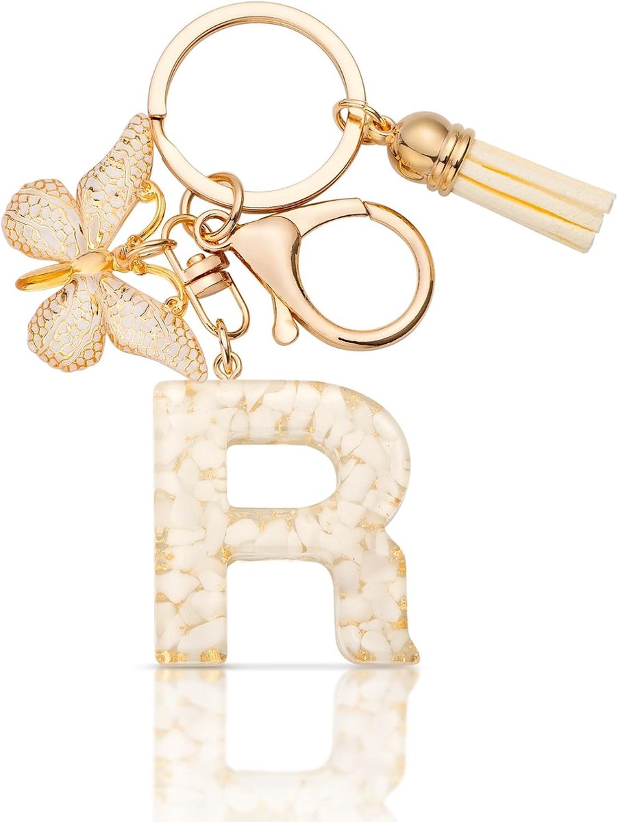Sleutelhanger met Letter Alphabet Vrouwen Begin Letters Geschenken Dames