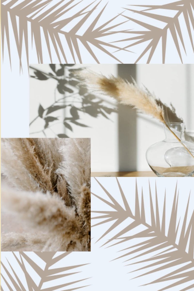Pampas grass notebook: Journal/blank lined notebook, 120 pages, size 6×9 Matt finish for pampas grass lovers